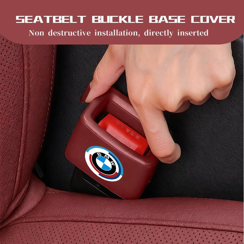 Car Seatbelt Base Buckle Anti-scratch Protective Cover Fixed Clip For BMW E36 E39 E87 E60 E46 E53 E90 F10 F20 F25 F30 X3 X5 FF7