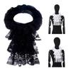 Elegant Ruff Jabot Collar Multilayer Lace Collar for Masquerades Parties Cosplay Event Collar Costume Neckpiece All Age