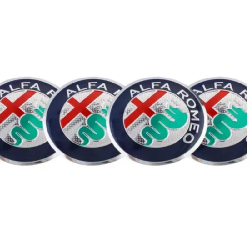 Car Stickers For Alfa Romeo Car Wheel Hub Center Cap Metal Emblem Stickers For Alfa Romeo Giulietta GT 159 147 156 Mito Brera Gi