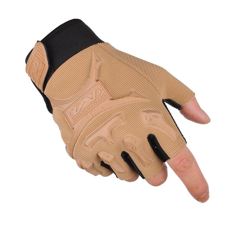 1Pair Tactical Half Finger Gloves for Fitness Outdoor Sports Cycling Anti Slip Half Finger Gloves for Mountain Climbing.
