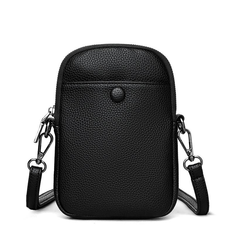 IELGY Mobile Phone Bag Shoulder Messenger Soft Leather Shoulder Bag