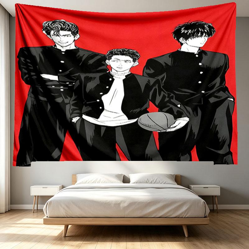 SLAM DUNK Print Tapestry - Portable Wall Decor Cloth, for Home, Dorm, Travel, Bedroom, Living Room - Ideal Birthday Housewarming Gift