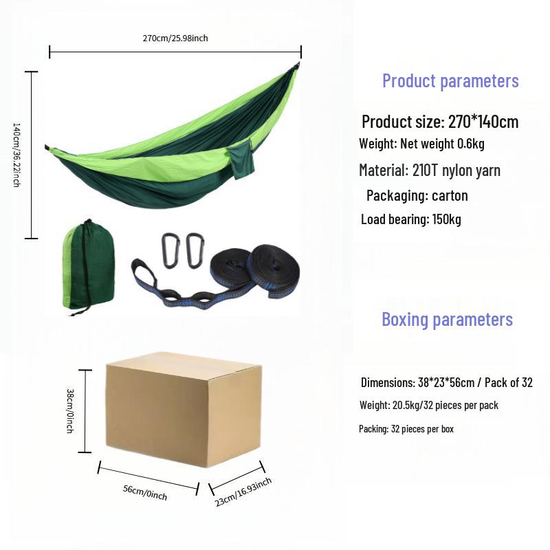 Ultra-light Nisi Fabric Mosquito Net Hammock: Large Space Swing for Outdoor Camping