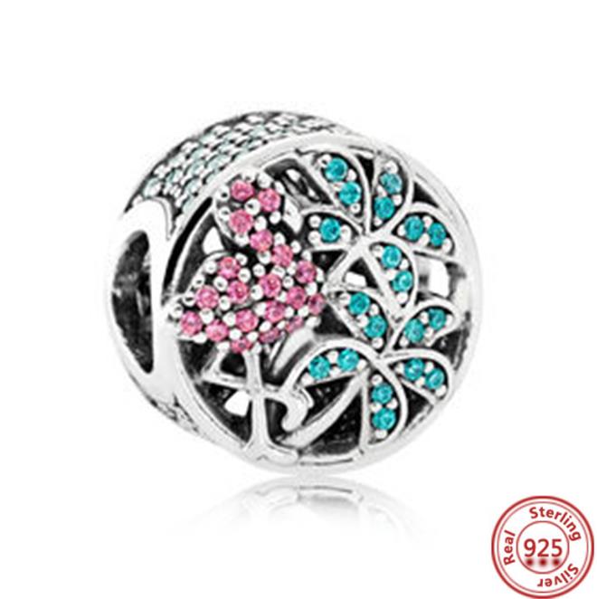 925 Стерлинговая медь Мультяшная птица Попугай Сова Ласточка Перья Милая подвеска Бусины для DIY Подходят для оригинального браслета-шарма Pantaro Циркон