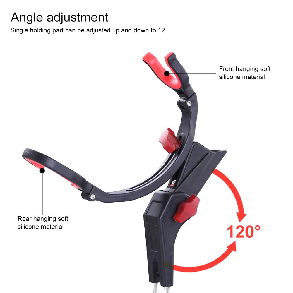 Portable Fishing Rod Holder 360 Degree Adjustable Hold 2 Rods/poles Foldable Detachable Bank Fishing Rod Rack Stand