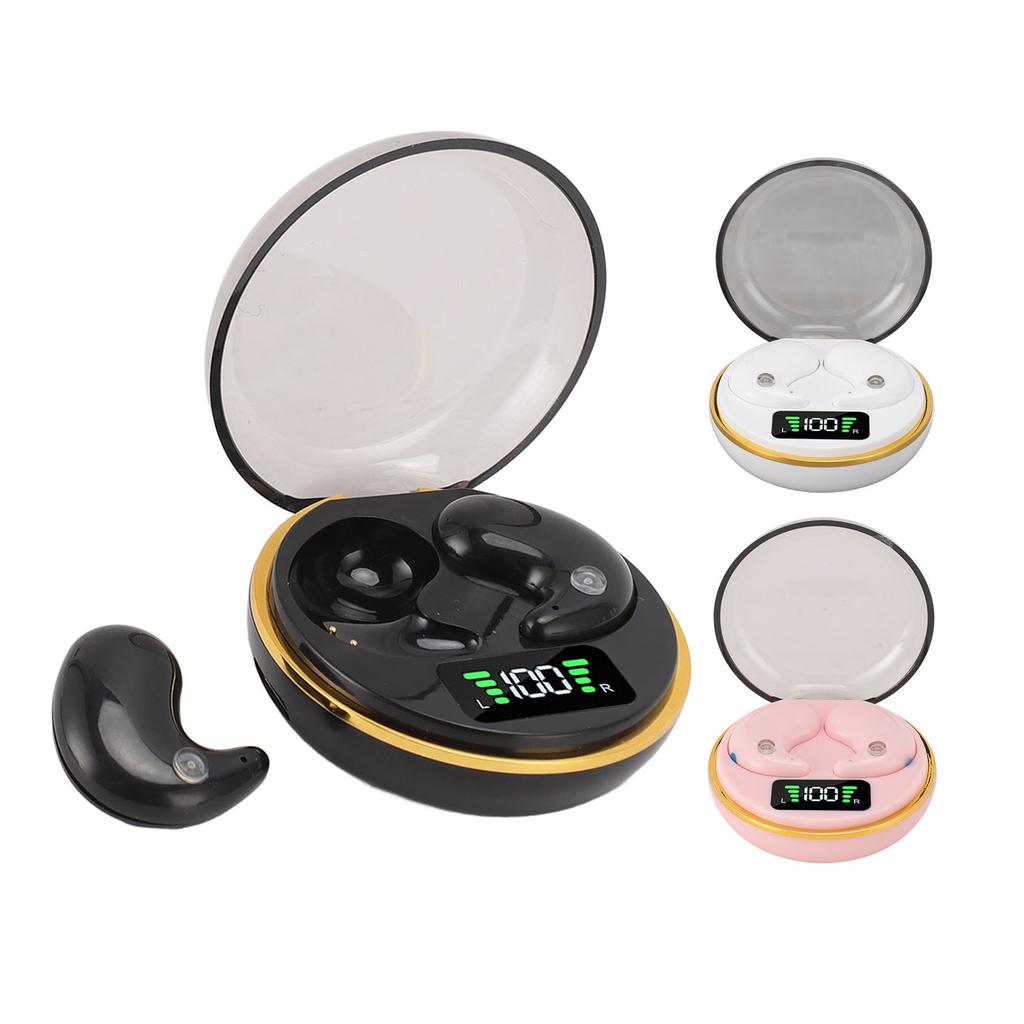 Bluetooth Earbuds with Digital Display Charging Case Stereo Wireless Earphones for Sleep Work Music 