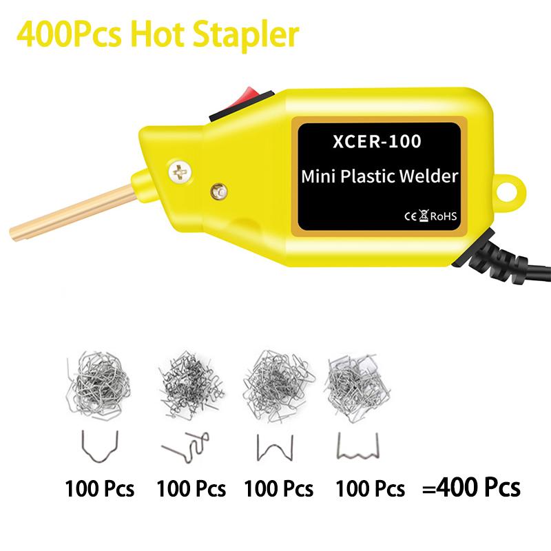 Новый сварочный аппарат для пластика, мини-тепловая пушка 100 Вт, горячий степлер, сварочный аппарат для пластика, Pro, автомобильный бампер, электронный набор инструментов для ремонта пайки