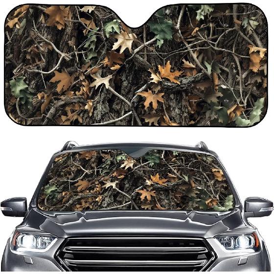 Talayituse Funny Family Dogs Print Windshield Sunshade for Car SUV Truck Foldable Uv Ray Reflector Front Window Sun Shade Visor Shield Cover
