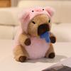 Cute Capybara Cosplay Bee,Dinosaur,Pig,Rabbit,Shark,Cockroach Doll 20cm Capybara Plush Toy Nose Pull Line Doll Kid Birthday Gift