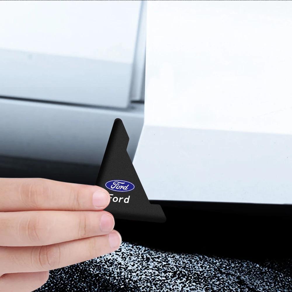 Car Sticker 2025 Hot 2Pc Car Door Corner Cover Bumper Crash Scratch Protector Sticker For Ford Ranger Focus Kuga Mustang S-MAX T