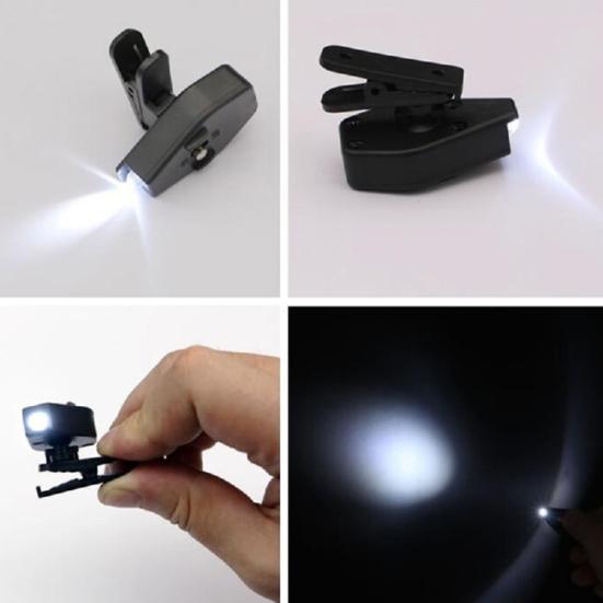 Portable Mini LED Light Glasses Clip-on Lamp Reading Illumination Outdoor Tool
