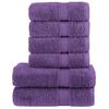 6 piece Premium Towel Set SOLUND Purple 600 g m²