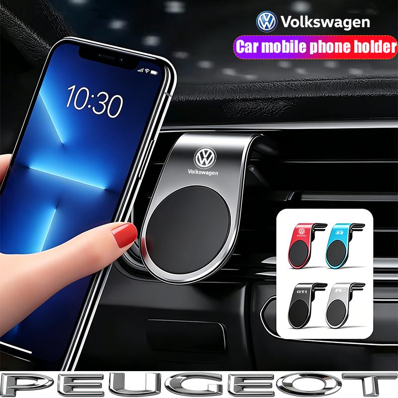 Magnetic Car Phone Holder GPS Navigator Stand Accessories For VW GTI Polo Golf Passat Tiguan Arteon Taigo Caddy Jetta Tire Valve
