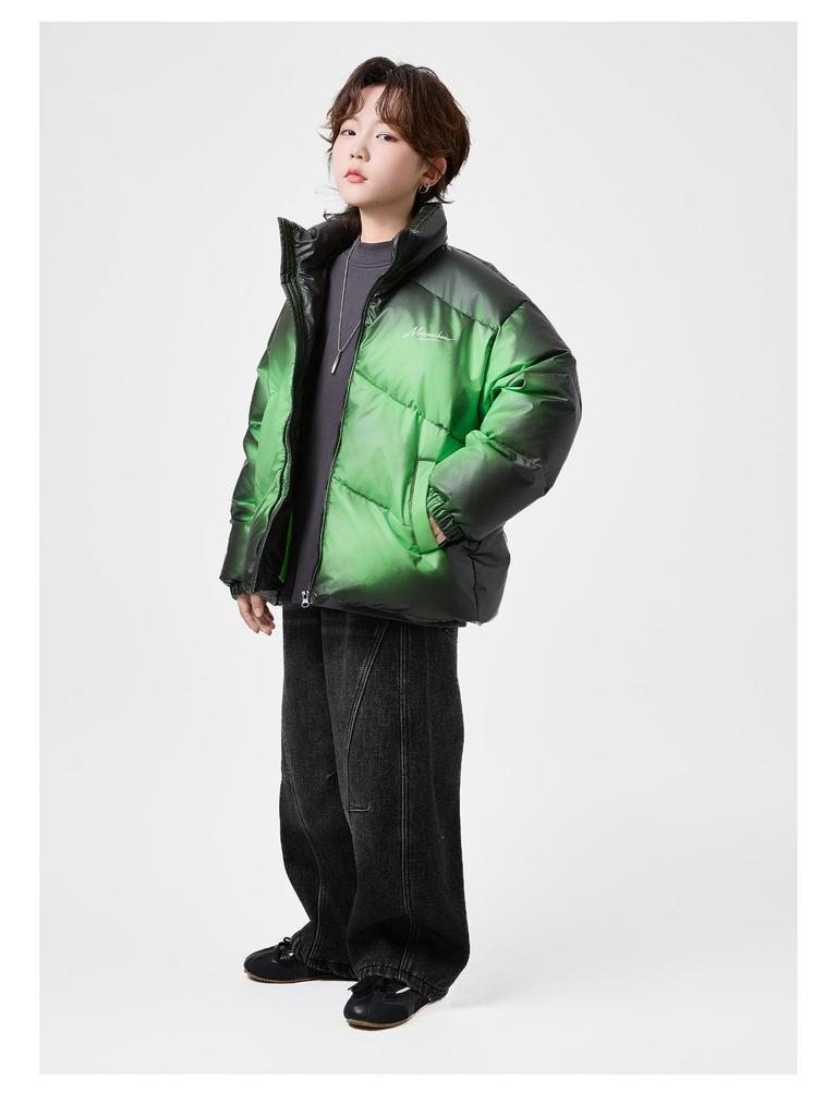 2026 Trendy Temperature-Sensitive Boys' Puffer Jacket: 90% White Duck Down for Older Children.
