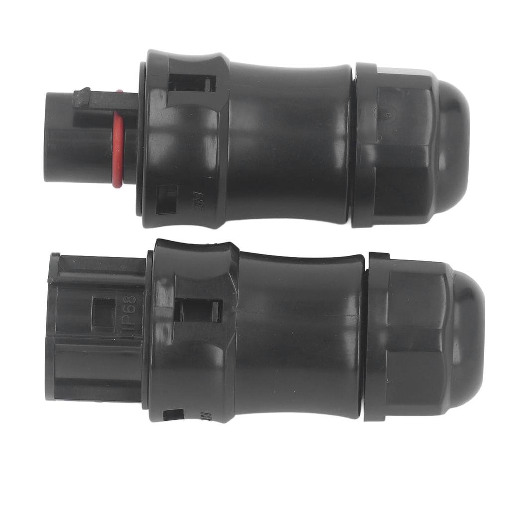 2Pcs Waterproof Power Connector 3 Pin Temperature Resistant Micro Reverse Connection Female Connector 500V