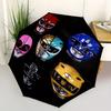 1pc Power Rangers Automatic Folding Umbrella, Portable Collapsible Design, 8-Rib Iron Frame,, All-Season Casual Outdoor Accessory for Christmas Birthd