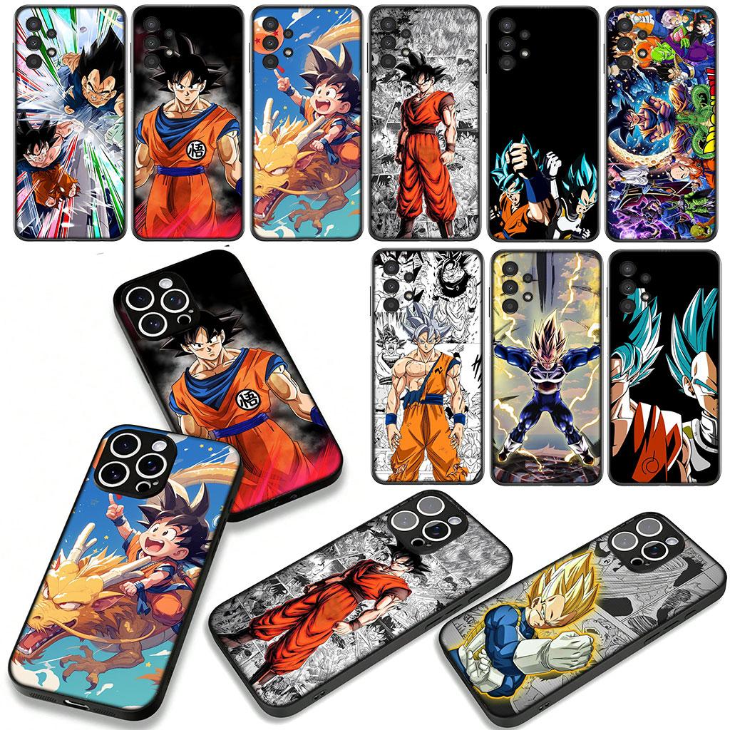 for Samsung Galaxy A25 A37 A57 A12 A14 A50 A51 A70 A71 A72 A21S A04 M15 Note 20 9 8 10 Case Super Dragon Gokus Vegeta Balls