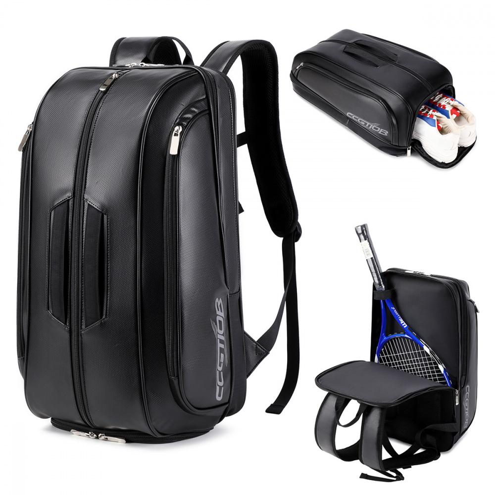 Multifunctional Badminton Pickleball Tennis Backpack With Shoe Compartment Large Capacity