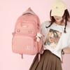 Двухслойные школьные ранцы большой вместимости для младших школьников, нейлоновые водонепроницаемые многофункциональные рюкзаки, свежая милая сумка для девочек средней школы