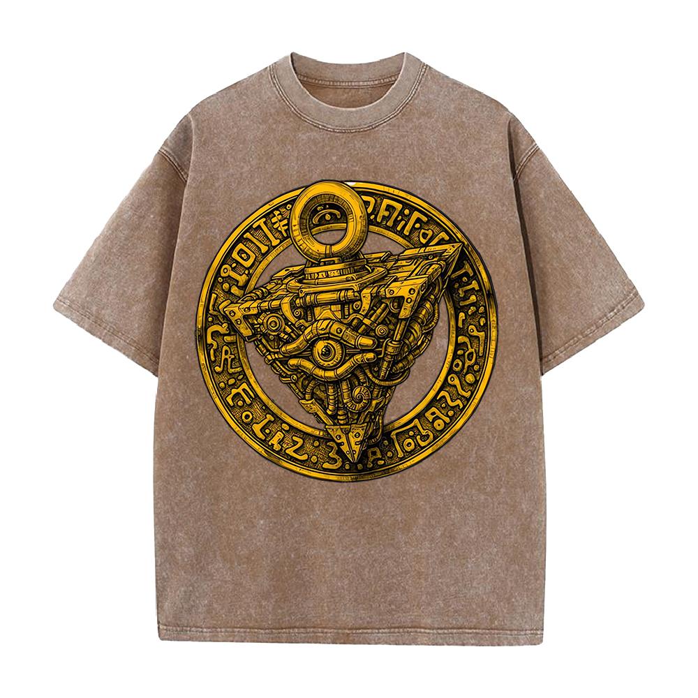 Gothic Yk YuGiOh Graphic Tshirt Anime Washed Oversized T Shirt Mens Clothing Summer High Quality Pure Cotton Tees Tops