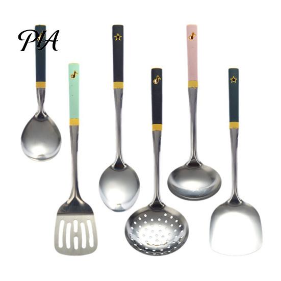 Heat Resistant Soup Ladle Stainless Steel Kitchen Utensil, Spatula Slotted Turner Rice Spoon, Modern Cooking Accessories Heat-Resistant Ladle,