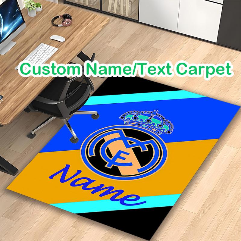 1pc Real Madrid (12) Carpet for Room Floor Mat, Comfortable Office Chair Printed Area Rug, Beautiful Hotel Rug
