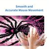Large Multi-Size Non-Slip Rubber Base Spider, Web, Pink Mouse Pad, Stitched Edges Keyboard Desk Mat for School, Office, Home, Gift for Frien