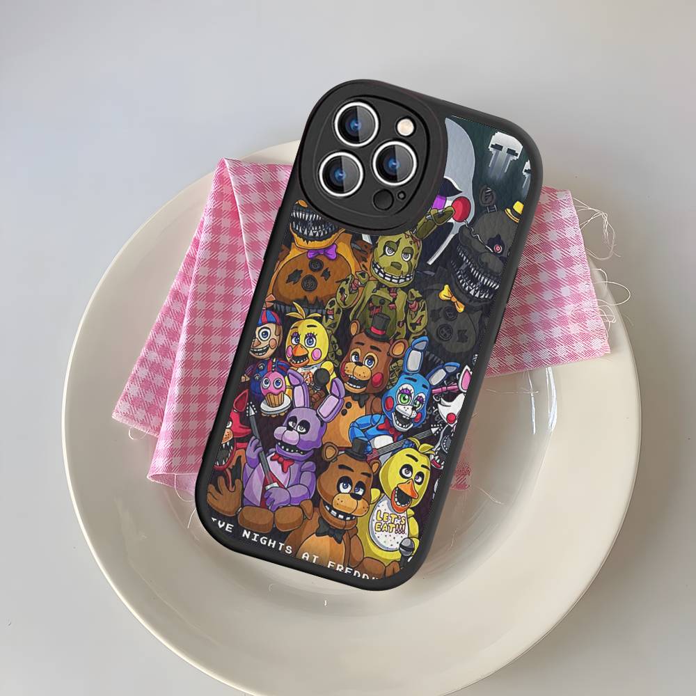 Игровой чехол F-Five N-Nights At F-FreddyS для телефона iPhone 16 15 14 13 12 11 Pro Max Plus Кожаный мягкий чехол