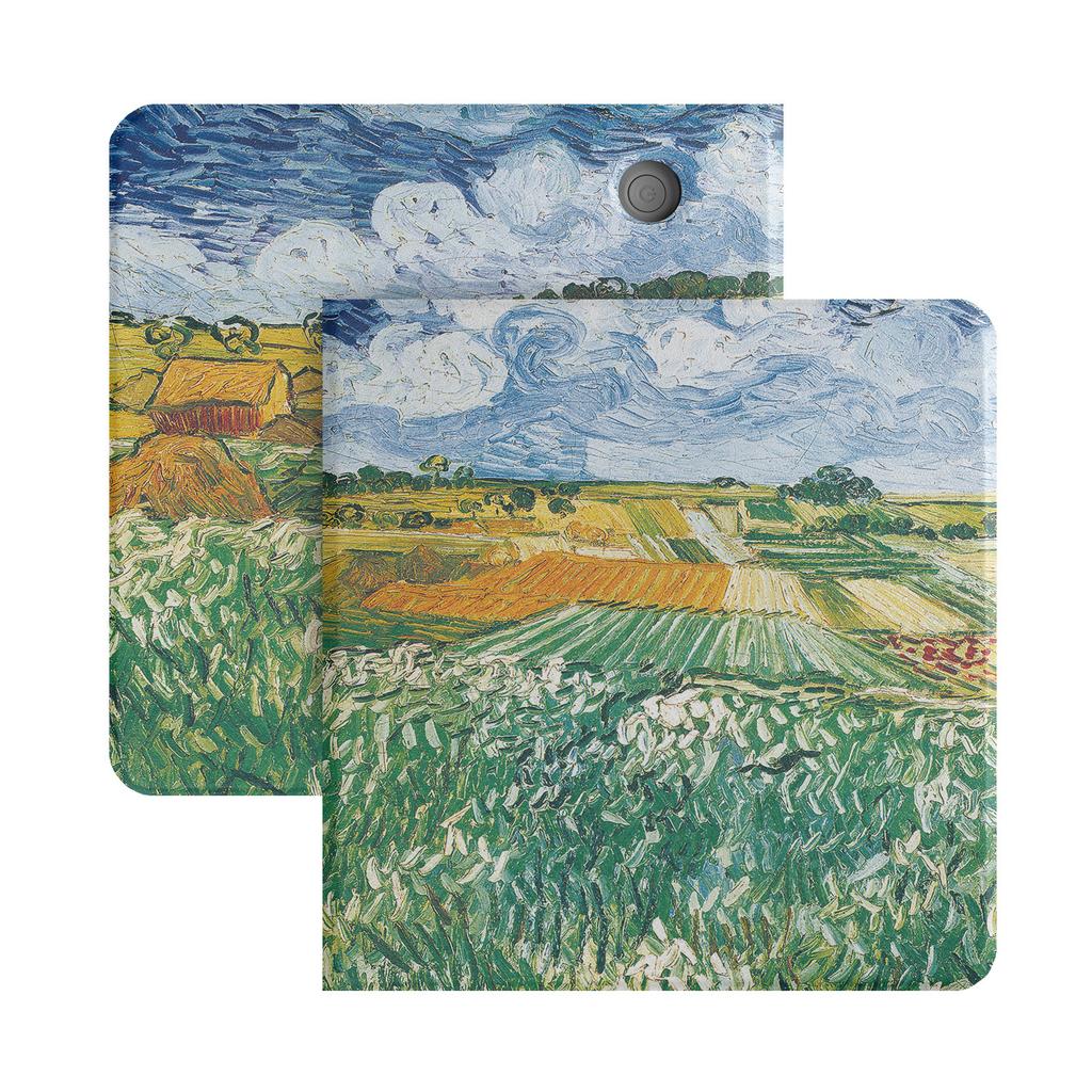 Чехол-книжка Twosheep для Kobo Libra Colour Kobo Libra2 Магнитная съемная обложка с местом для стилуса Прозрачная задняя панель Автопробуждение Масляная живопись