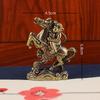 Винтажная статуэтка лошади из латуни Настольное украшение Декорация Креативное металлическое изделие Домашние украшения Статуэтка лошади по знаку зодиака Объемная