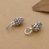 Серьга из стерлингового серебра 925 пробы DIY Аксессуары для бижутерии Маленькая красная основа для подвески Шармы для женских украшений Аксессуары для браслетов