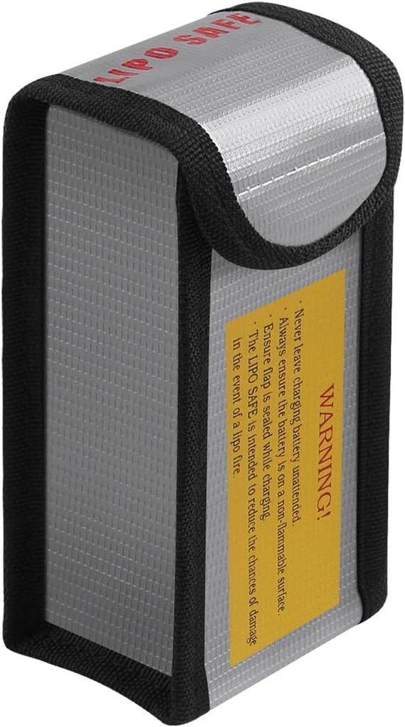 Fireproof Lipo Battery Safety Bag – 125x64x50mm – Explosion-Proof Protective Charging and Storage Case – 1 Piece