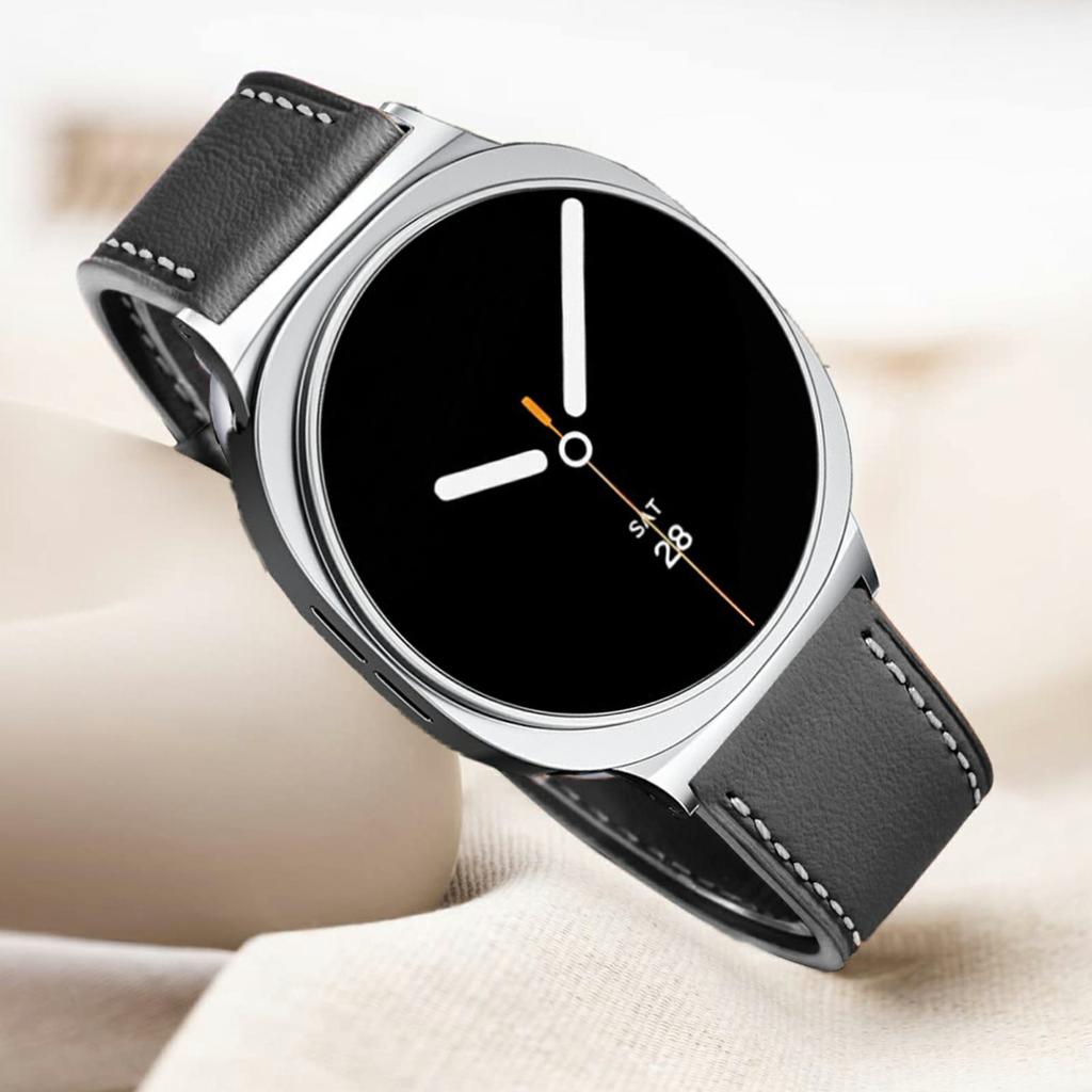 Ремешок для Samsung Galaxy Watch8 44мм/40мм/Watch8 Classic 46мм с закругленным концом из натуральной коровьей кожи