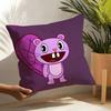 Милые мультяшные чехлы на подушки из льна Happy Tree Friends для декоративного дивана, домашние чехлы для подушек, чехлы для подушек автомобильного сиденья