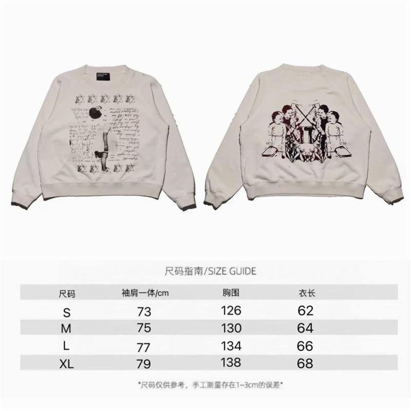 Unisex Oversized Washed Vintage Cotton Sweatshirt Fall Winter Casual Streetwear Pullover
