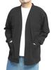One Colors Men's Plus Size Pique Buttonless Topper Cardigan, Size 3L, Black