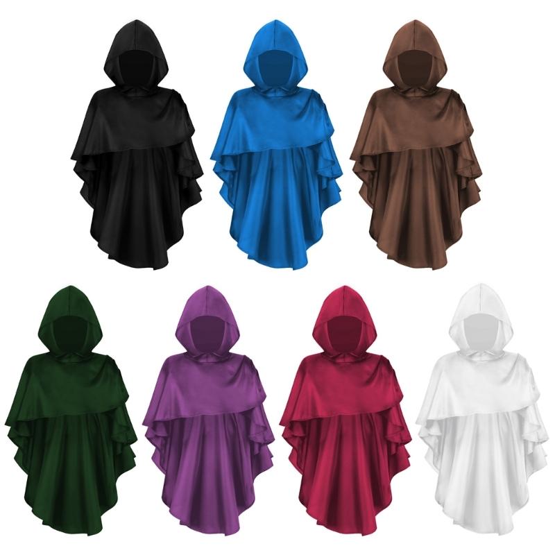 Ренессанс Средневековый Шарф-Капюшон Постапокалиптический Шарф-Накидка Шаманский Капюшон Накидка для Переодевания Косплей Хэллоуин Костюм