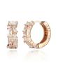 Geigerjewelry 18K Багетные серьги-кольца с застежкой-щелчком (Золотая булавка) Gi8Kpee029