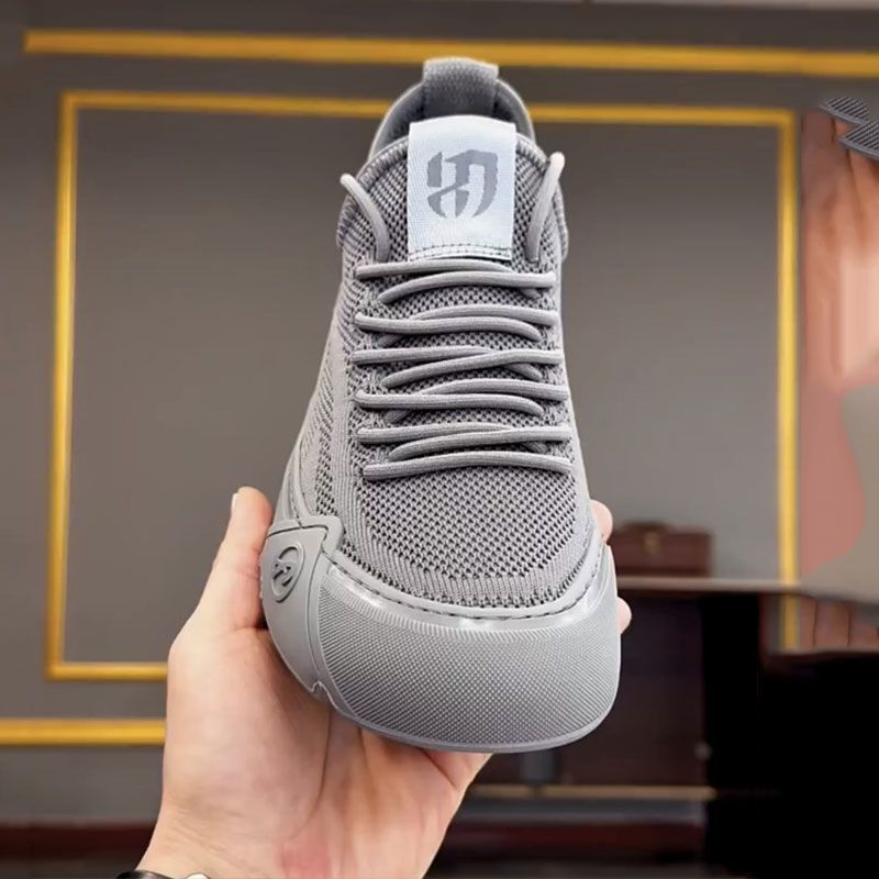 Men's Shoes Are Breathable In Summer, New Casual Fly-woven Mesh Surface, Deodorant and Versatile Thick Sole, Heightening, Comfortable and Trendy Dad