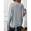 2024 новый осенне-зимний новый популярный свободный модный однотонный вязаный свитер с круглым вырезом