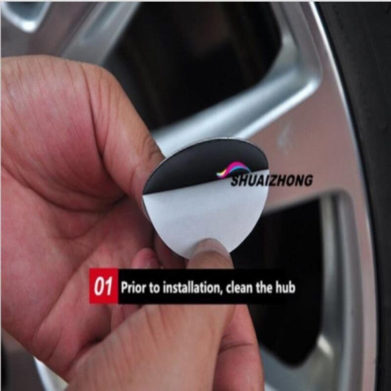 4 Pcs 56mm or 65mm Car Wheel Center Sticker Hub Caps Logo Badge Dustproof Cover Emblem Decals Modification Car Accessories 040