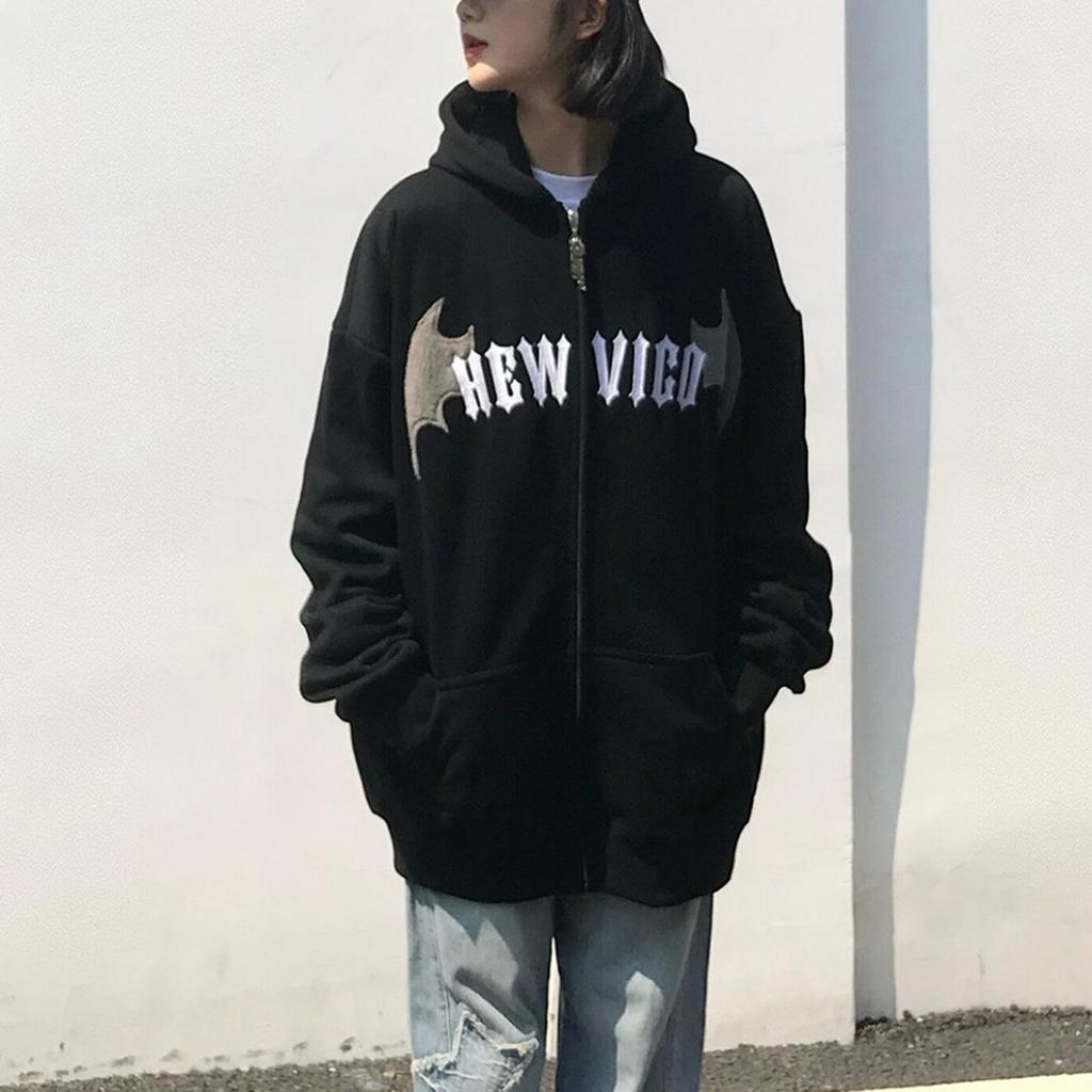 Женская мода, свободная толстовка с длинными рукавами и рогами маленького дьявола, с капюшоном, куртка