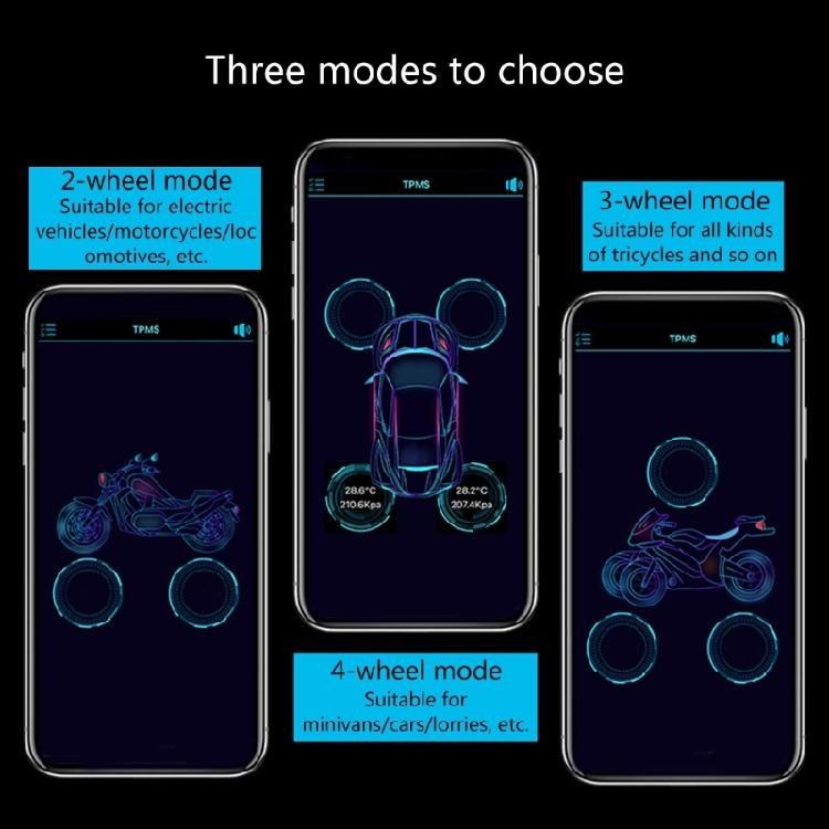 Внешние датчики давления в шинах (TPMS) с поддержкой Bluetooth и мобильным приложением