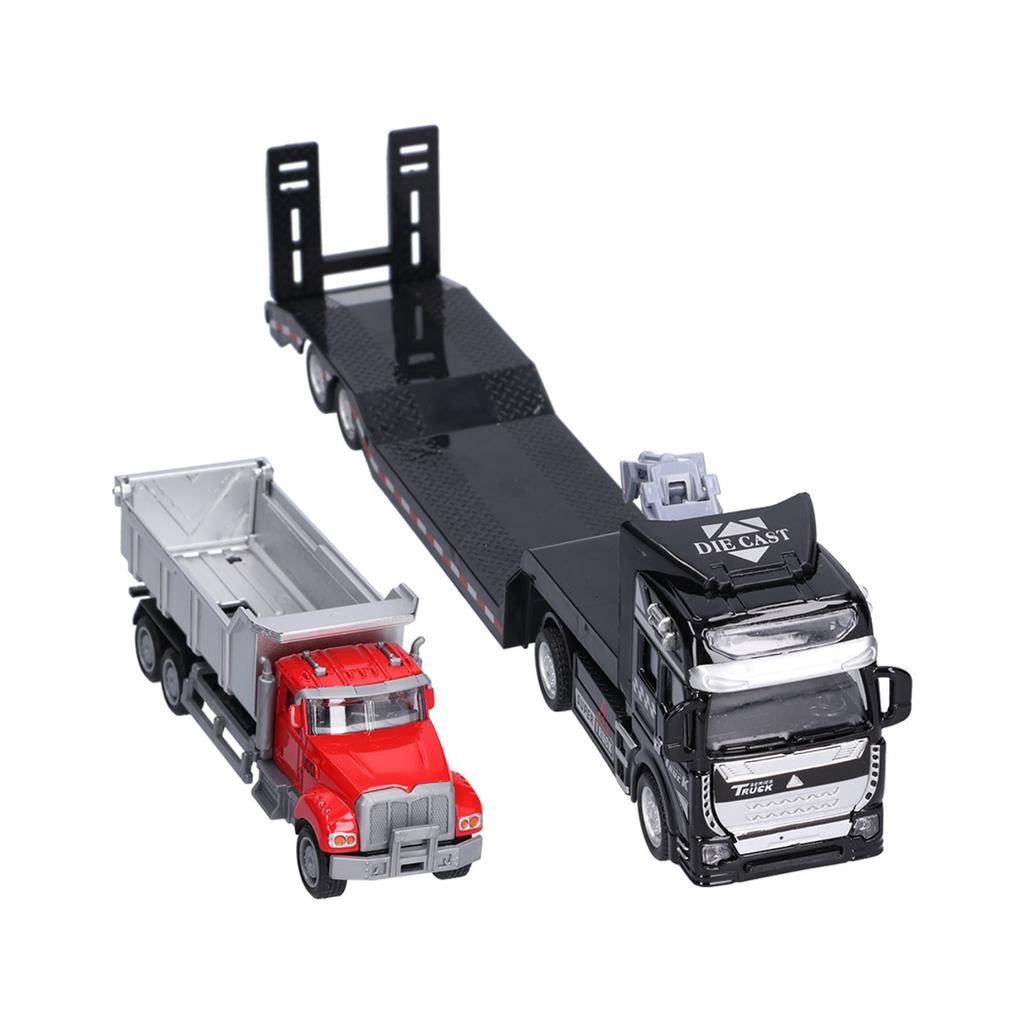 1:50 Engineering Trailer Model Toys Movable Arm Vehicle Model Set Educational Car Toy for