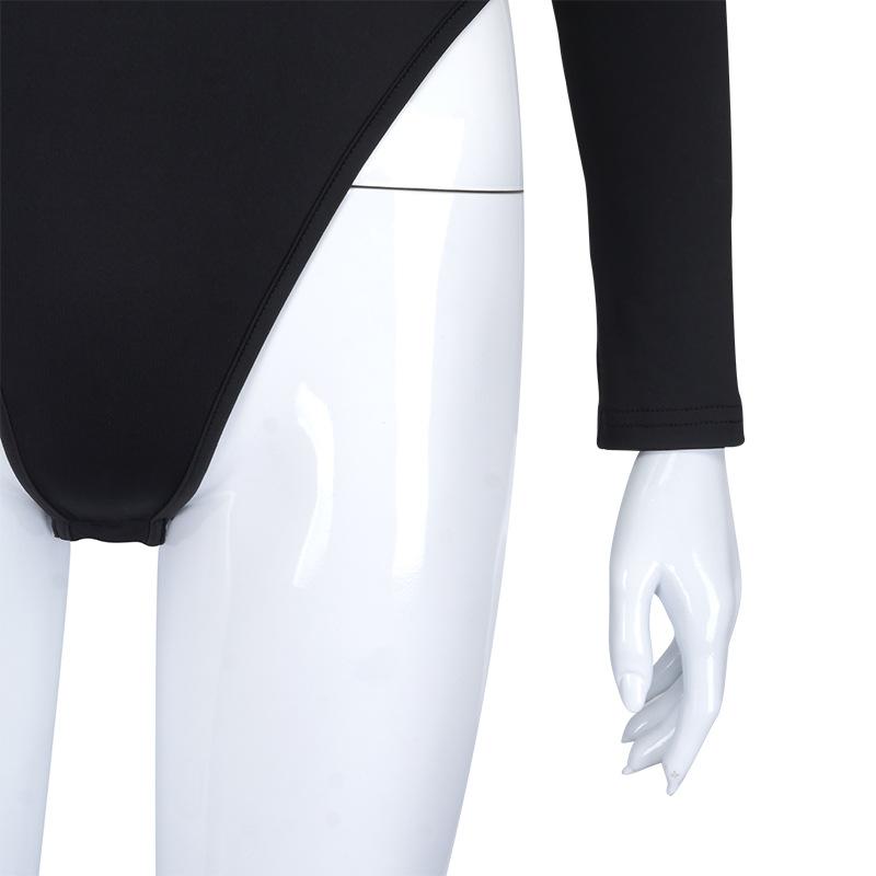 Y2K Европейский и американский сексуальный женский комбинезон на одно плечо с длинным рукавом и открытым пупком, весна/лето