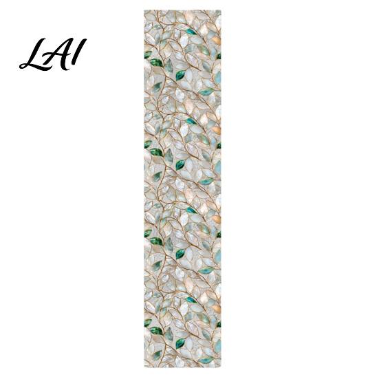 Kitchen Glass Film Water Ripple Texture Floral Window Stickers Decorative Static Privacy Film Stickers Removable PVC Sticker for Home Office
