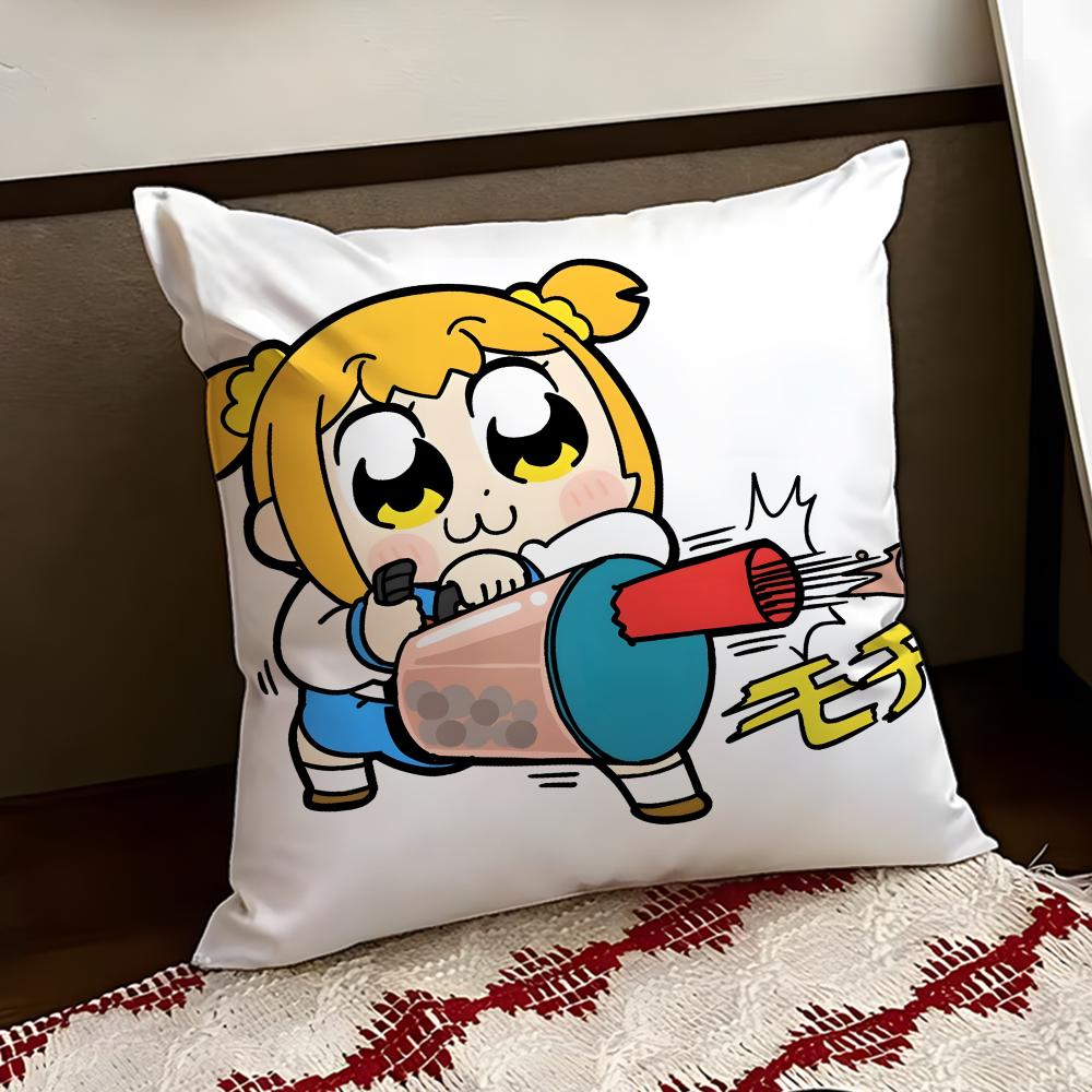 Cute Anime PPop TTeam Epic Cushion Cover Reversible Soft Durable Pillow Cover Home Car MultiScene Use for Daily Comfort