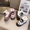 Girl Snow Boots Winter Warm Versatile Children Fashion Beige Ankle Boots Plush Causal Kids Outdoor Cotton Boots 2024 Trend New