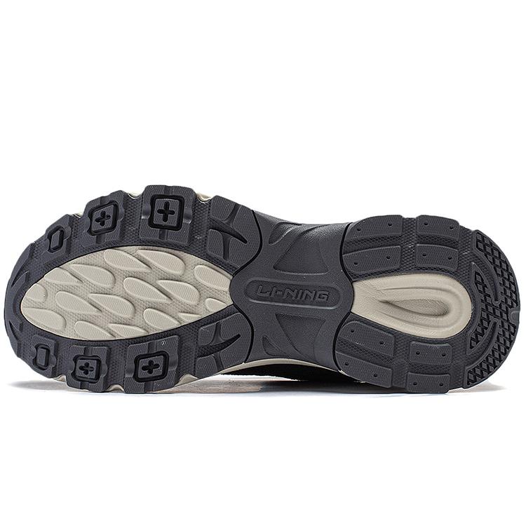 New LiNing Beichen Cushioning, Slip Resistant, Abrasion Resistant Support Low Top Chunky Sneakers Men's Black Gray AGCT425-3