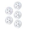 B-Est 20 Pack LED Battery-Powered Wireless Night Tap Press Lamp Stick-On Push Safe Lights For Hallway Kitchen Bedroom Silver